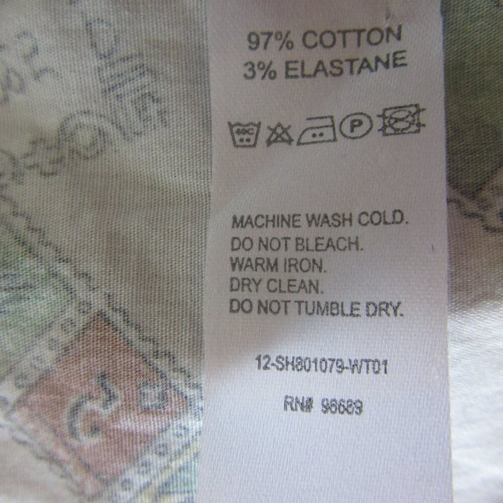 TODD SNYDER Multicolor M Men's Button Short Sleeve Collared Boxy Casual Shirt - Picture 5 of 5